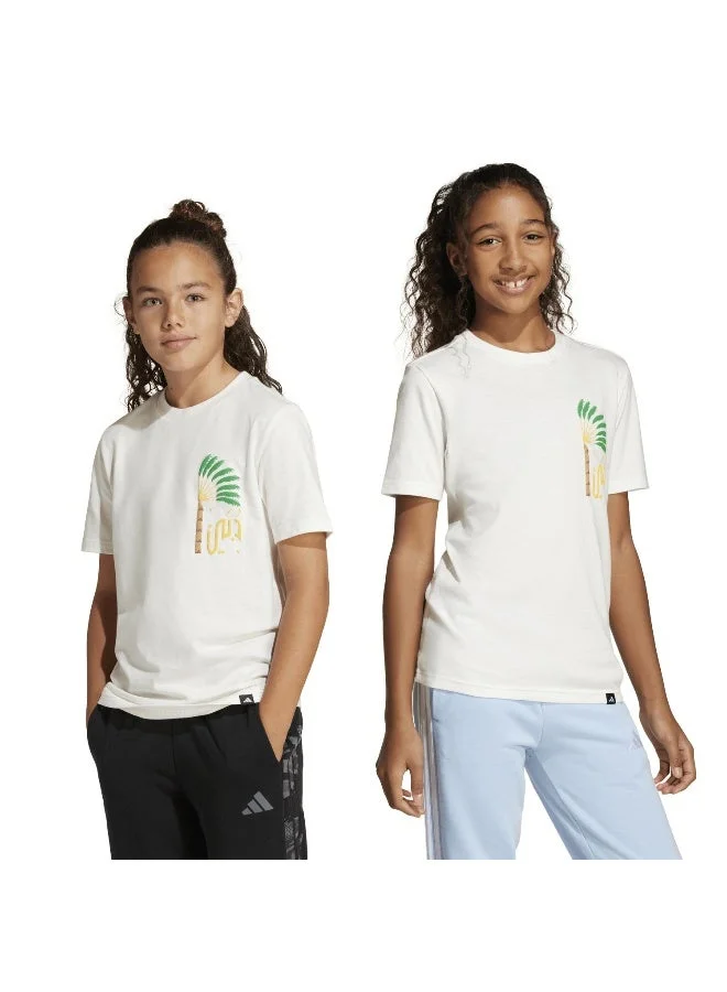 اديداس تيشيرت أديداس للجنسين بطبعة نخيل دبي